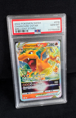 Pokemon Charizard VSTAR Full Art Holo Rare 2022 Brilliant Stars SWSH PSA 10 #018 - Image 2