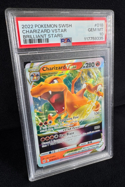 Pokemon Charizard VSTAR Full Art Holo Rare 2022 Brilliant Stars SWSH PSA 10 #018 - Image 3