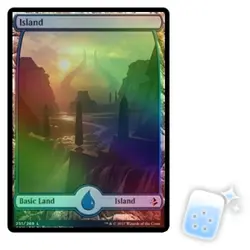 FOIL ISLAND (251) (FULL ART) Amonkhet AKH Magic MTG MINT CARD - Image 1