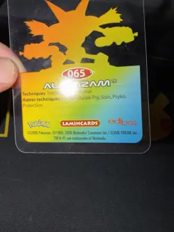 Carte Pokemon Lamincards Alakazam 065 Francais 2005 Occasion - Image 4