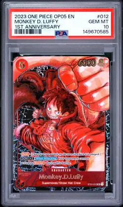PSA 10 MONKEY D LUFFY 012 OP05 AWAKENING OF THE NEW ERA ENGLISH ONE PIECE 😍 - Image 1