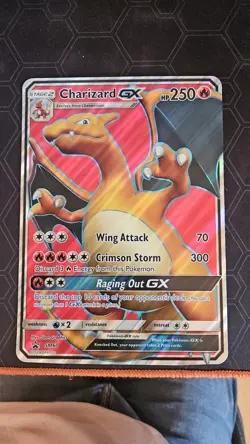 Pokemon Charizard GX SM60 Promo Full Art Jumbo Oversized Pokemon Card LP - Image 1