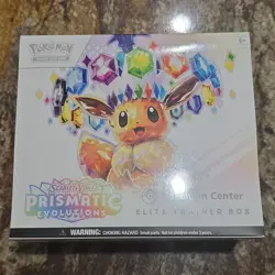 Pokemon Prismatic Evolutions Pokemon Center ETB Elite Trainer Box Tight Seals - Image 1