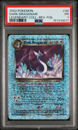 2002 POKEMON LEGENDARY COLLECTION #38 DARK DRAGONAIR-REVERSE FOIL PSA 1 - Image 1