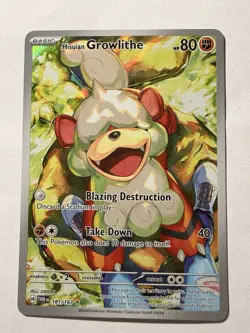 Pokemon 2024 SV06 Twilight Masquerade Hisuian Growlithe 181/167 IR Holo ENG - Image 2