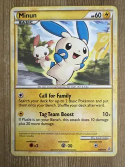 Pokemon TCG Minun HSUnleashed 34/95 Regular Uncommon MP - Image 1