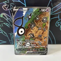Pokemon TCG Unown V Silver Tempest 177/195 Holo Ultra Rare Mint Condition - Image 1
