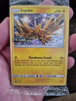 Pokemon SEALED Zapdos SM159 Team Up Prerelease Build And Battle Deck Stamped - Image 3