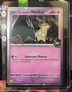 Pokemon TCG Team Rockets Mimikyu Stamped Destined Rivals - Image 1