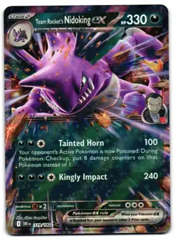 Team Rocket's Nidoking ex 119/182 - Destined Rivals Pokemon TCG - NM Card - Image 1