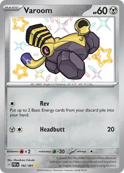 Varoom 192/91 Shiny Rare Paldean Fates Pokemon Cards - Image 1