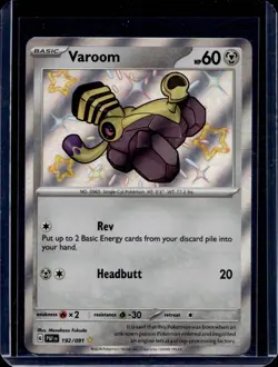 Varoom 192/91 Shiny Rare Paldean Fates Pokemon Cards - Image 4