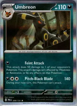Umbreon 059/131 Holo SV: Prismatic Evolutions - Pokemon Card - NM - Image 1