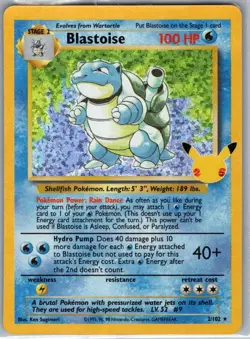 Blastoise 2/102 Holo Celebrations: Classic Collection - Pokemon Card - NM - Image 1