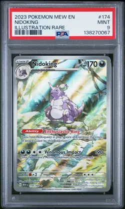 2023 POKEMON MEW EN-151 ILLUSTRATION RARE #174 NIDOKING PSA 9 - Image 1
