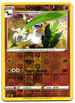 Galarian Sirfetch'd 095/192 - 🌊 Rebel Clash Pokemon TCG Reverse Holo 🖤 - LP - Image 1