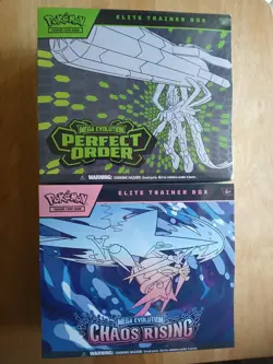New Pokemon Mega Evolution Chaos Rising Perfect Order 2 ETB Factory Sealed Lot - Image 1