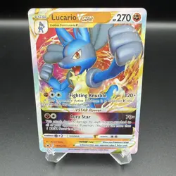 Lucario VSTAR SWSH214 Ultra Rare Full Art Pokemon Card - Image 1