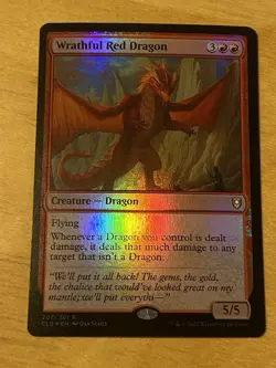 MTG Wrathful Red Dragon FOIL CLB: Battle for Baldur's Gate English (NM) - Image 1