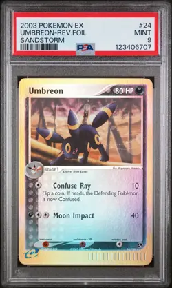 2003 POKEMON EX SANDSTORM #24 UMBREON-REVERSE FOIL PSA 9 🔥NEW CERT POP 127🔥 - Image 1
