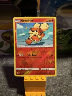 Pokemon TCG Growlithe Sun & Moon Base Set 21/149 Reverse Holo - Image 1