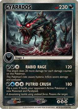 Pokemon Gyarados Horror Custom Card - Image 1