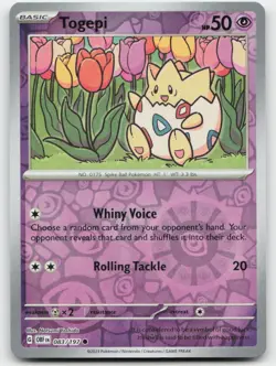 Togepi #83/197 (Reverse Holo) (NM) SV03: Obsidian Flames OBF Pokemon - Image 1