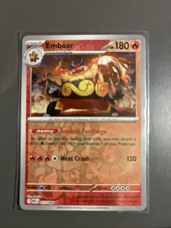 Pokemon Emboar 013/086 Master Ball Holo White Flare NM - Image 1