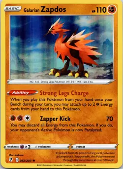 GALARIAN ZAPDOS - 082/203 Holo Evolving Skies - POKEMON NM/M - Image 1
