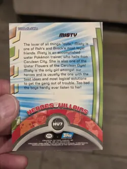 Topps Pokemon Tv Animation Series Heroes And Villains Misty Hv7 NM - Image 2