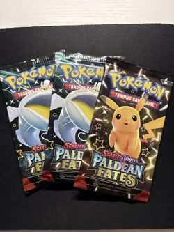 Pokemon TCG: Paldean Fates Booster Pack x3 - Factory Sealed - Image 1
