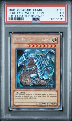 2004 Yugioh! Promo P.C. Kaiba The Revenge Blue-Eyes White Dragon #001 PSA 1.5 FR - Image 1