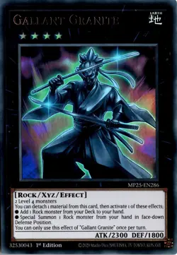 Gallant Granite Ultra Rare EARTH 1st Edition 2025 Mega-Pack Yugioh - Image 1