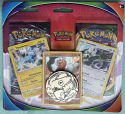 POKEMON TCG FORCES OF NATURE COLLECTION 3 FOIL CARDS 2 BOOSTER PACKS 1 COIN - Image 1