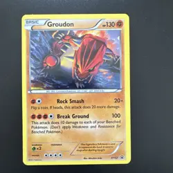 Pokemon Groudon TCG Black Star Promo XY52 Holo Card 2015 - Image 1