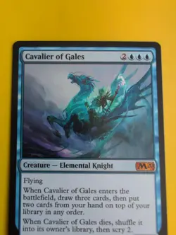 Cavalier of Gales. M20 Mythic Elemental Knight MTG Card. - Image 1