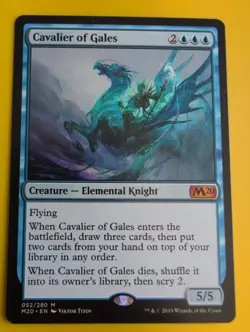 Cavalier of Gales. M20 Mythic Elemental Knight MTG Card. - Image 3