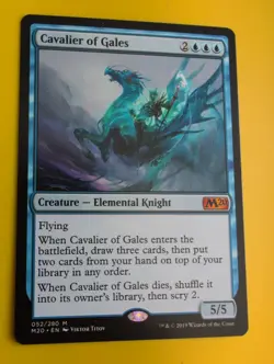 Cavalier of Gales. M20 Mythic Elemental Knight MTG Card. - Image 4