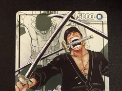 One Piece Card Game TCG OP01-001 L Roronoa Zoro Bandai Made in Japan Anime - Image 3