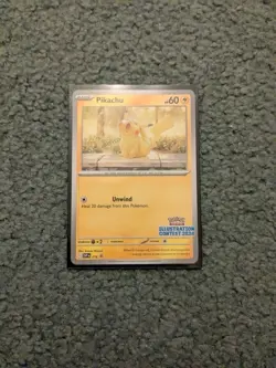 Pokemon Pikachu 214 2024 Illustration Contest Black Star Promo SVP NM - Image 1
