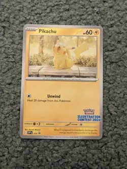 Pokemon Pikachu 214 2024 Illustration Contest Black Star Promo SVP NM - Image 2