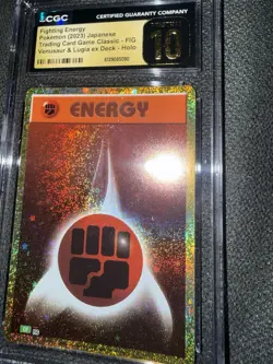 CGC Pristine 10 Fighting Energy 2023 Trading Card Game Classic Holo JPN - Image 1