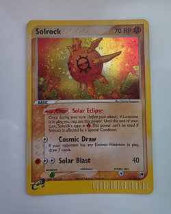 Solrock 13/100 Pokemon TCG Card EX Sandstorm Holo LP - Image 1