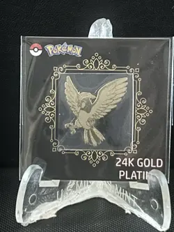 Pidgeotto 24k Gold Plated Pokemon Sticker Korean Striking Popping Candy #V - Image 1