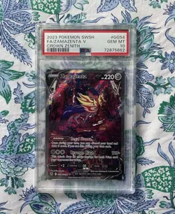 Pokemon 2023 Zamazenta v Full Art GG54/GG70 Crown Zenith Galarian Gallery PSA 10 - Image 1