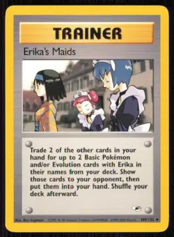 Erika's Maids 109/132 Uncommon Gym Heroes Pokemon Unlimited Lightly Played - Image 1