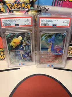 PSA 10 Misty's Psyduck Lapras AR Set 071-072/063 SV9a Pokemon Japanese - Image 1