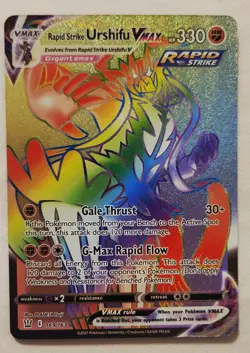 Rapid Strike Urshifu Vmax 169/163 Battle Styles Secret Rainbow Rare Pokemon TCG - Image 1