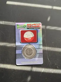 1998 Pokemon Meiji Electrode No. 101 Lottery Medal with Backing Rare Prize Coin - Image 1