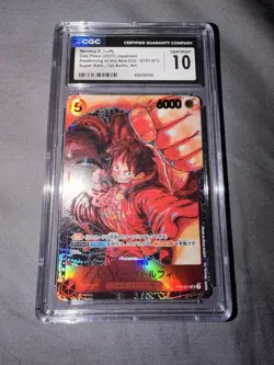 2023 ONE PIECE AWAKENING OF THE NEW ERA JAPANESE MONKEY D. LUFFY CGC 10 GEM MINT - Image 1